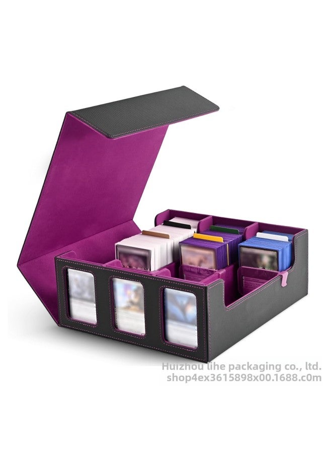 صندوق تخزين كبير السعة لبطاقات ماجيك بارتي الرياضية، مزود بفاصل لتبادل البطاقات وحامل للبطاقات، يتسع لـ 3000 بطاق